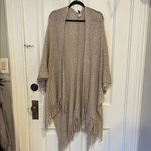 Elegant soft pink shawl sweater